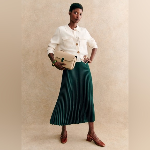 Sezane jupe dune size 34 - forest green (Vert Bouteille)